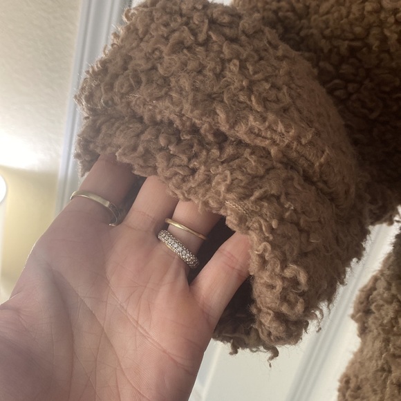 Free people brown teddy jacket xs - Picture 3 of 3